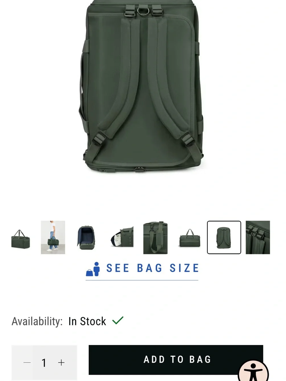 City Plume 72H Duffel Bag — Olive Green